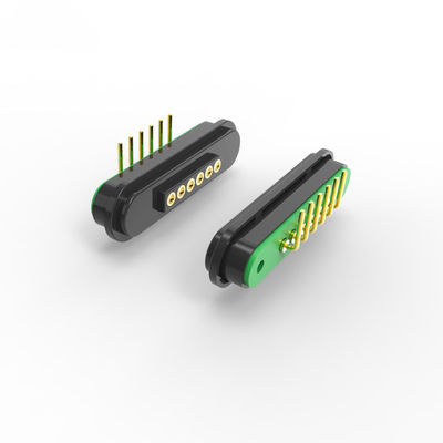 6 Pin Magnetic Connectors 5A Right Angle Pogo Pin Connector For Handheld Device