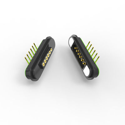 6 Pin Magnetic Connectors 5A Right Angle Pogo Pin Connector For Handheld Device