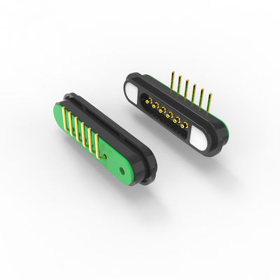 6 Pin Magnetic Connectors 5A Right Angle Pogo Pin Connector For Handheld Device