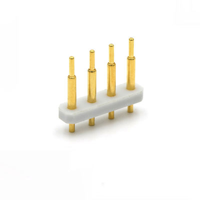 Professional custom 4pin bent spring pin connector right angle female pogo pin connector