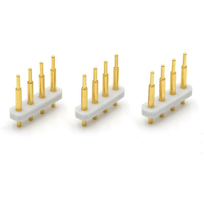 Professional custom 4pin bent spring pin connector right angle female pogo pin connector