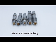 Συμβατοί Αρσενικοί Θηλυκοί Ιατρικοί LM Push Pull Μεταλλικοί Σύνδεσμοι και Κυκλικά Καλώδια